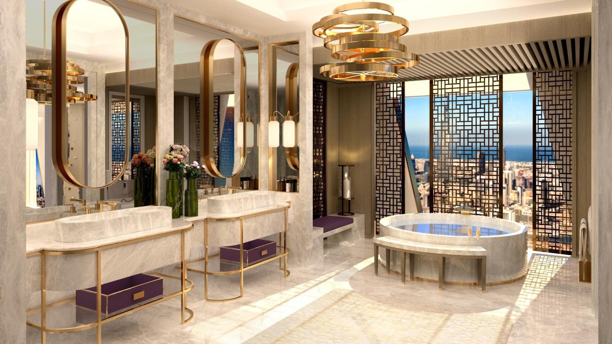 ホテル Mandarin Oriental Downtown, ドバイ エクステリア 写真